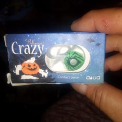 Crazy Contact Lens Green With Spider