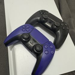 Ps5 With 2 Controllers Cords Also 