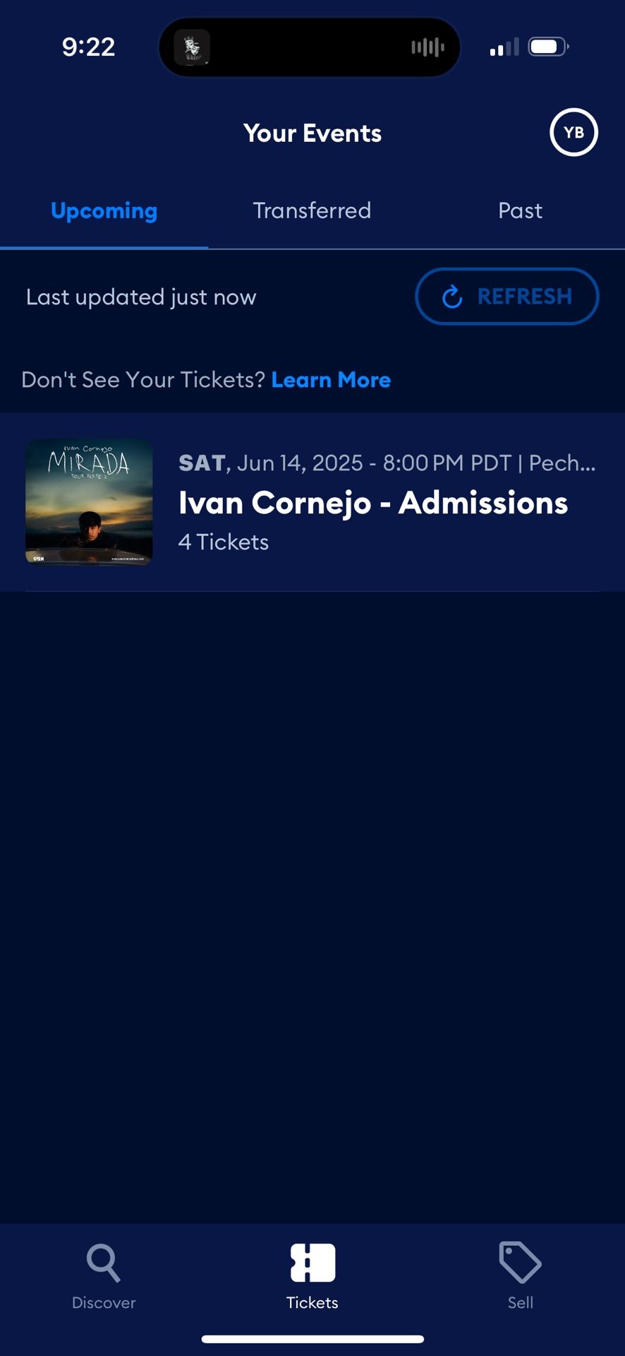Ivan Cornejo SD tickets