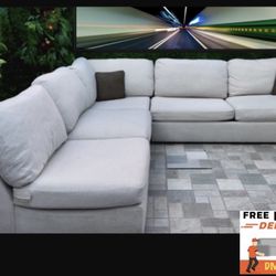 Extra Large Light Gray Sectional Couch