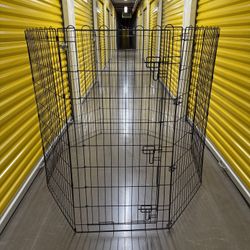 Amazon Basics 48” High Playpen Door Foldable Black Collapsible Metal Dog Exercise