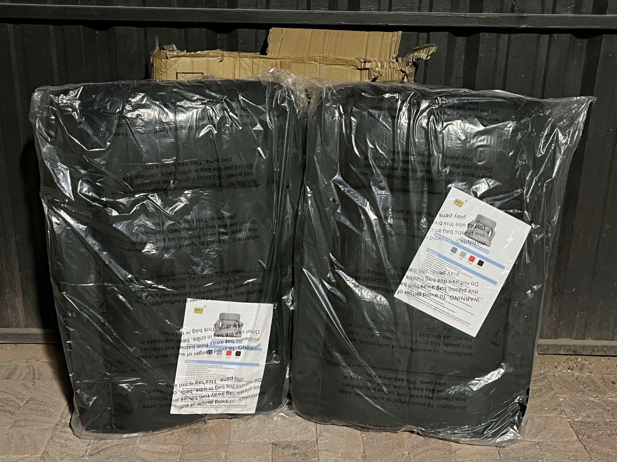 Stadium Seats with Back Support 2 Pack Wide (Black)