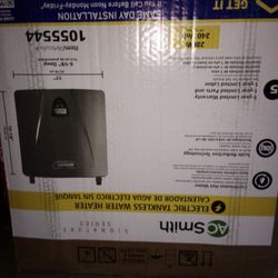 AO Smith 28 Kw Tankless Water Heater 
