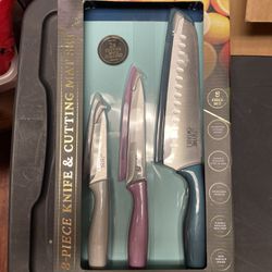 Thyme And Table Knife Set With Cutting Boards