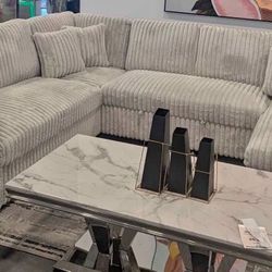 New Black Or Grey Sectional W  Sleeper Sofa & Storage