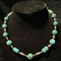 Turquoise And Silver Necklace 