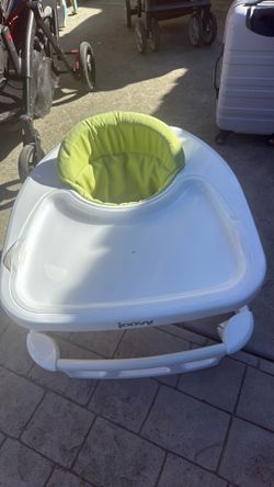 Joovy baby walker green and white