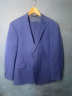 Men’s Blue 2-Piece Suit– Jacket(44r) & Pants(38w/32L) Calving Klein - $45