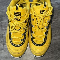 Yellow Fila Size 9