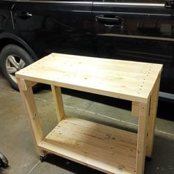 Moveable Storage Rack Utility Table 
