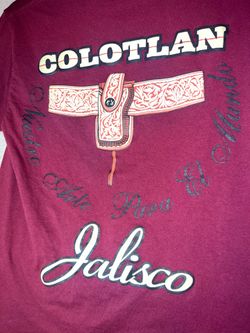 Colotlan Jalisco - Nuestro ante para el mundo t shirt - size M red burgundy
