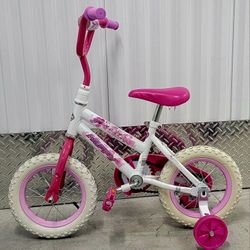 Huffy Sea Star 12-Inch Kids' Bike for Girls Ages 3 and Up, Boy, White🚴‍♀️🚴‍♂️