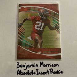 Benjamin Morrison Tampa Bay Buccaneers CB Absolute Short Print Insert Rookie Card. 