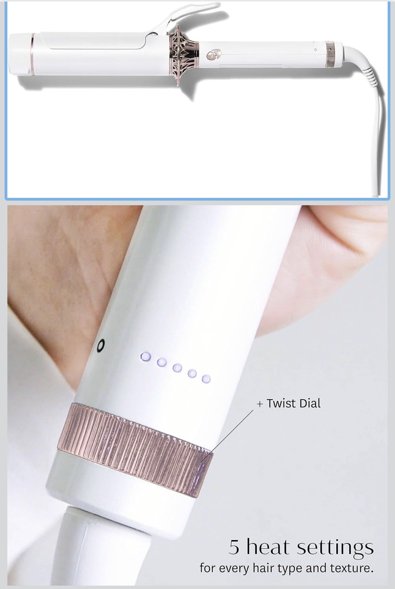 T3 BodyWaver Professional 1.75" Large Curling Iron with 5 Heat Settings, Custom Blend Ceramic Barrel, Long-Lasting Big, Bold Waves