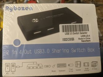 Rybozen 2 in 4 out USB 3.0 Sharing Switch Box