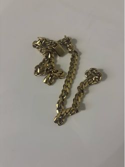 14K Real Gold-Plated Stainless Steel Cuban Chain Necklace for Men, Affordable Trendy Gold Plated Necklace with Multi-Angle Reflective Shine, Father's 
