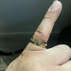 Pinky Ring Gold Plated Crystal 