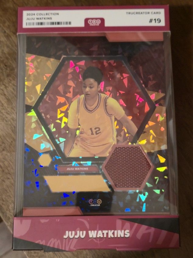 2024 JuJu Watkins TruSport Jumbo Trucreator Cracked Ice #19 Memorabilia Card