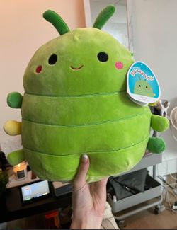 Caterpillar squish mellow with tags