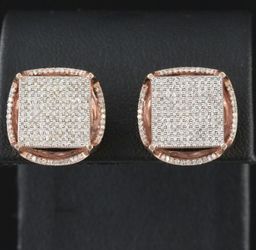 10K Rose Gold 0.84 CTW Diamond Earrings