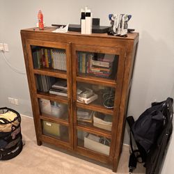Large Wooden Pottery Barn Cabinet