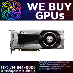 NVIDIA GTX 1070 Founders Edition - Professionally Refurbished - 3 Month Warranty - Local Business - Fixed Price