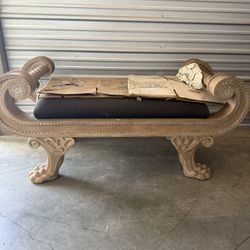 clawed foot ornate scroll bench pick up In Orting vintage antique 