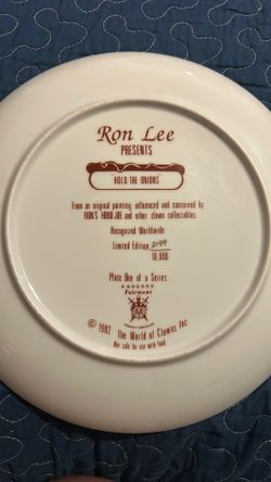 Ron Lee “Hold the onion” 1982 the world of clown inc