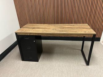 Office Desk with Filing Cabinet