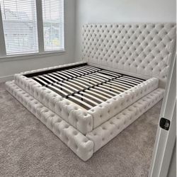 WHITE PLATFORM BED 👌🏻👌🏻👌🏻 Cama Blanca De Plataforma