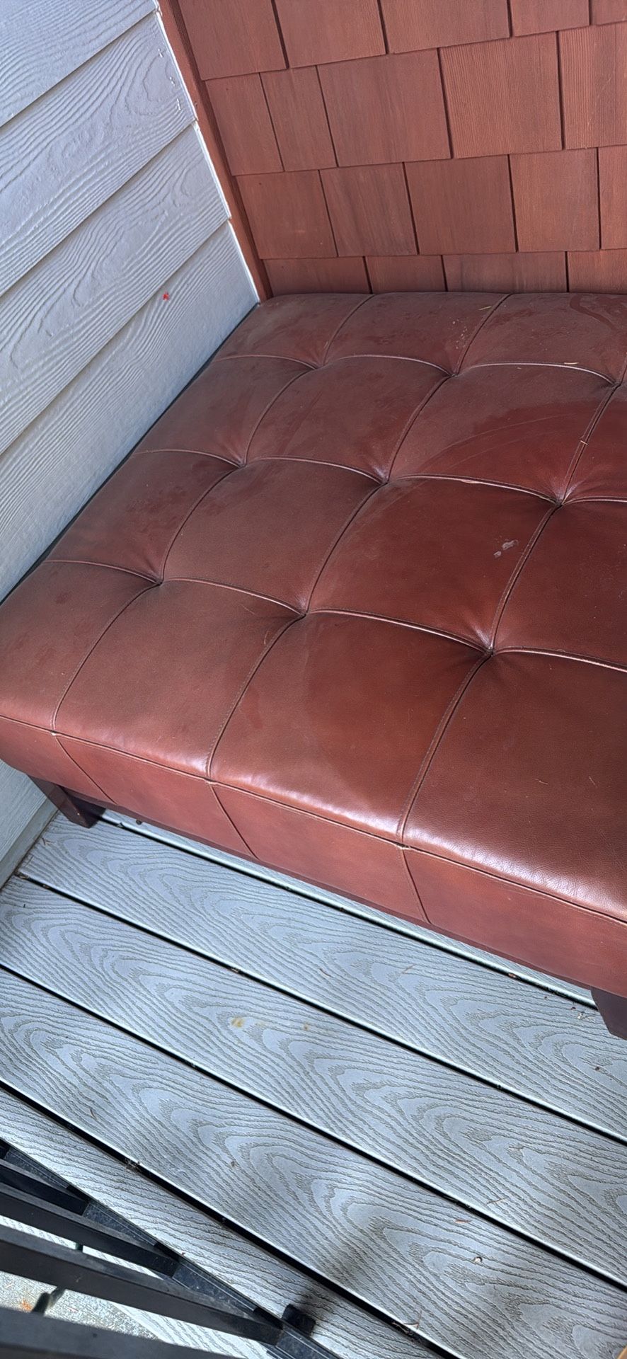 Leather Ottoman