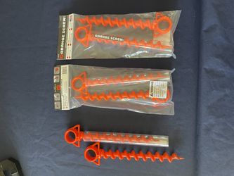 Orange screw ground Screw Stakes