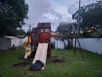 Kids wooden playground