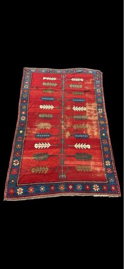 One of a Kind Kazak 100% Handmade Vegetable Dyed Wool Rug With Wool Foundation Rug 4’3x7’7