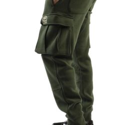 New LRG Lifted Research Group We Stand Fleece “Murky Green” Cargo Pants Sz M-2XL