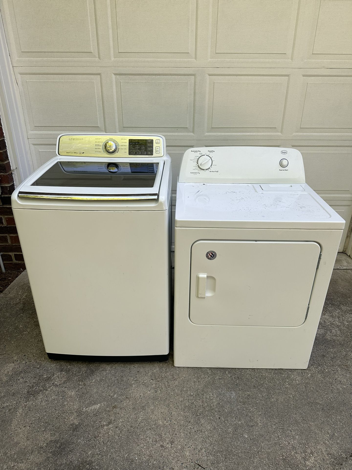 **VERY NICE SAMSUNG WASHER AND ROPER DRYER!!**