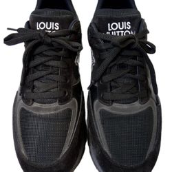 Louis Vuitton LV Trainer Monogram Black Sneakers Men's Size 9 US, G0 1200