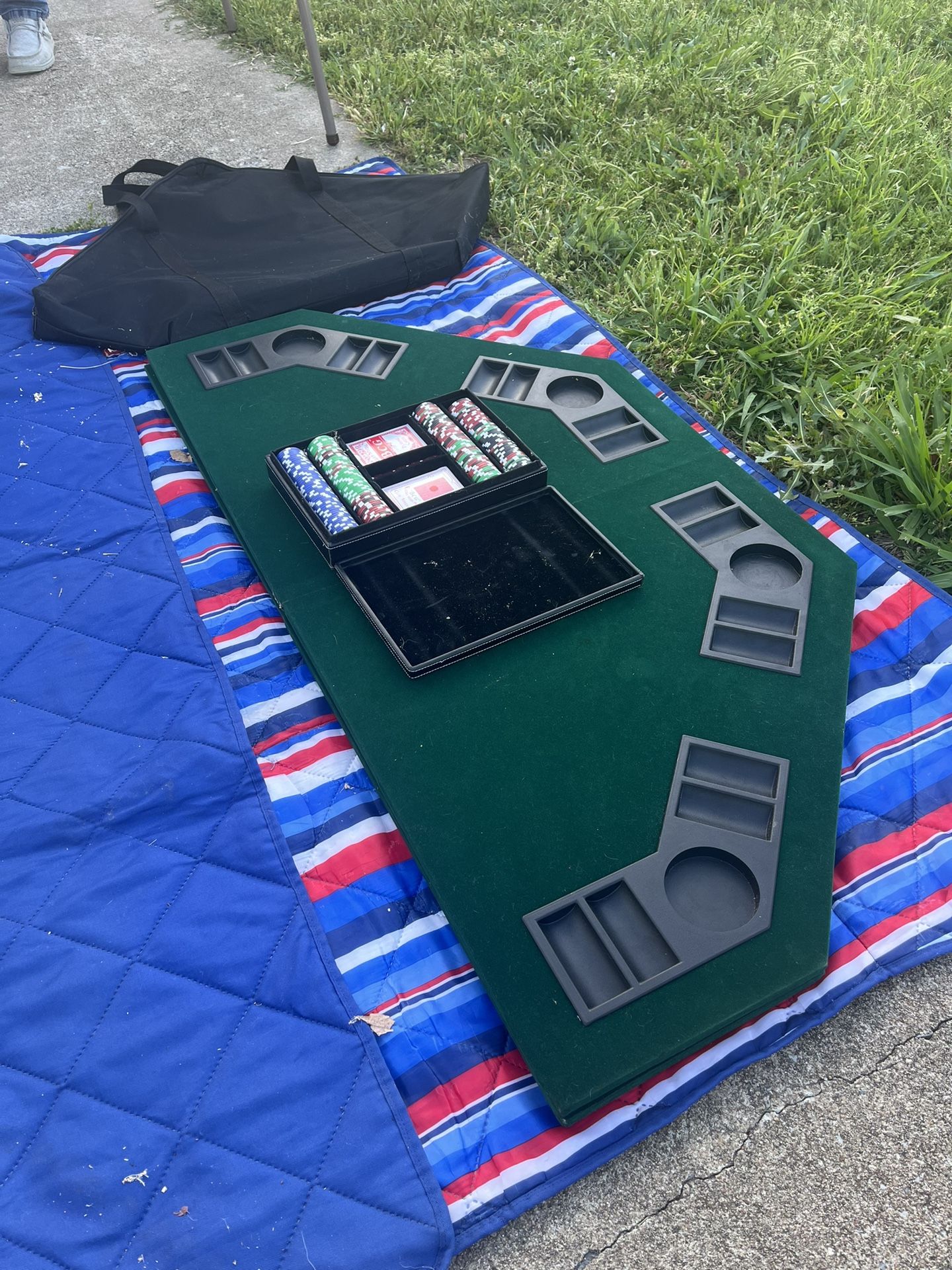 Poker Table And Chip Set