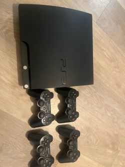 PlayStation 3 with 4 controllers