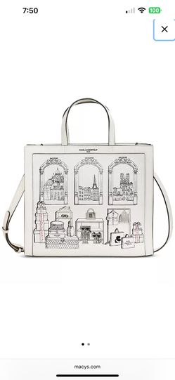 Karl Lagerfeld Paris Nouveau Medium Leather Tote