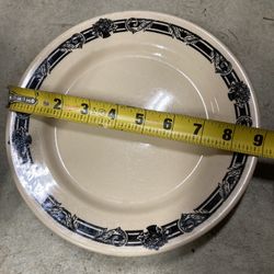 6 Wallace China Desert Ware 9” Plates 