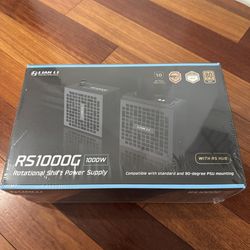 Lian Li RS 1000W Rotational Shift Fully Modular ATX Power Supply (W/USB Fan Hub) 90° AC Inlet, Cybenetics Platinum, 80+ Gold, ATX 3.1, PCIe 5.1, 12V-2