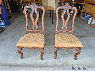 Chairs with intricate details
