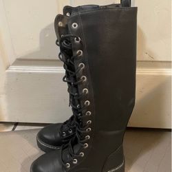 Black Lace Up Boots 