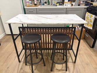 Faux Marble Kitchen Island