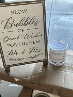 Wedding Bubbles & Bubble stand