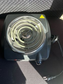 Single Burner Electric Coil Hot Plate with pans