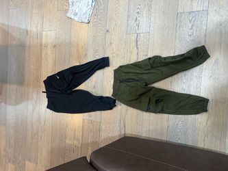 size 8 Nike Black Joggers and Olive Cargo Joggers Bundle