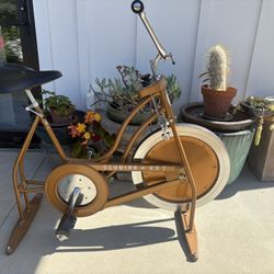 Vintage MCM -1983  Schwinn XR7 Gold Exercise Stationary Bike GOLD 