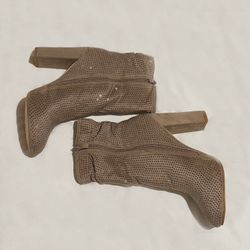 “Forever” Size 10 High-Heeled Rhinestone Boots 